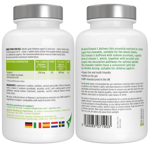 Two white supplement bottles with labels on a white background