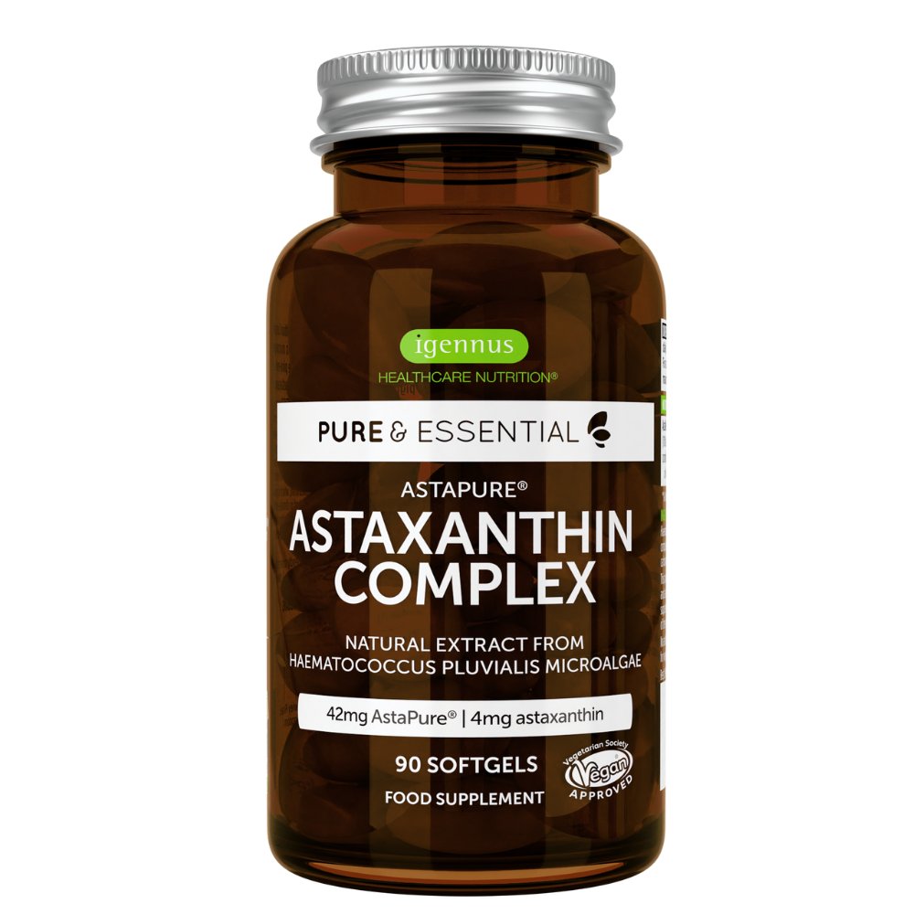 Pure & Essential Astaxanthin Complex, 4 mg astaxanthin from 42 mg, Vegan, 90 softgels