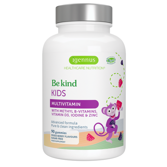 Kids Multivitamin with Methylated B-Vitamins, Iodine & Zinc, Mixed Berry Flavour, Sugar-Free, 90 Gummies