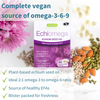 Echiomega Echium Seed Oil 500mg, Vegan Omega-3-6-9, 60 Softgels