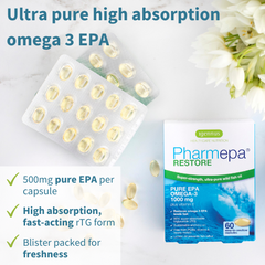 Pharmepa RESTORE - 1000mg Pure EPA Omega-3 Fish Oil, 60 Softgels