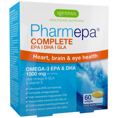 Pharmepa COMPLETE - 1000mg EPA & DHA Omega-3 plus Omega-6 GLA, 1-Month Supply, 60 Softgels