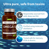 Super Concentrated Omega-3 Wild Fish Oil & Vitamin D, 660mg rTG Triglyceride EPA & DHA & 1000iu D3, 1-a-day, 60 Softgels