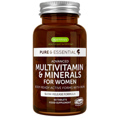 Methylated Multivitamin & Minerals with Iron for Women, Sustained Release, with Folate, Vitamins D3 1000iu & Zinc, 60-180 Tablets