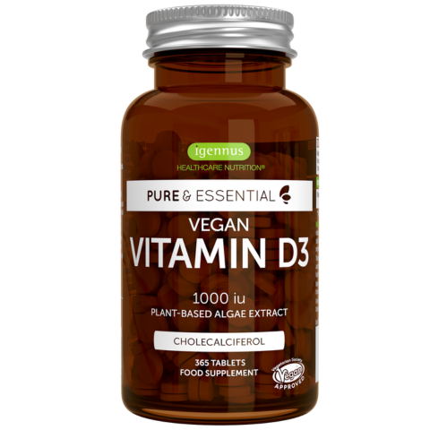 Vegan Vitamin D3 1000iu Cholecalciferol, Algae Extract, 365 Tablets