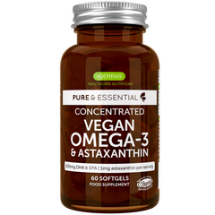 Vegan Omega-3 DHA & EPA 600mg & Astaxanthin, 60-180 Softgels