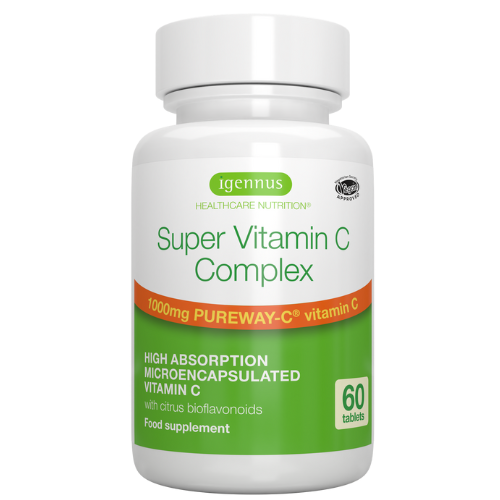 Super Vitamin C Complex, 1000mg Microencapsulated Pureway-C® with Bioflavonoids, 60 Tablets