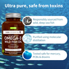 High Absorption Omega-3 Wild Fish Oil, 1000mg EPA & DHA rTG Triglyceride and Astaxanthin, Lemon Flavour, 180 Softgels