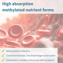 Methylated Multivitamin & Minerals for Men Enhanced with Lycopene, Vitamin D, B6 & B12, Slow Release, 60 Tablets