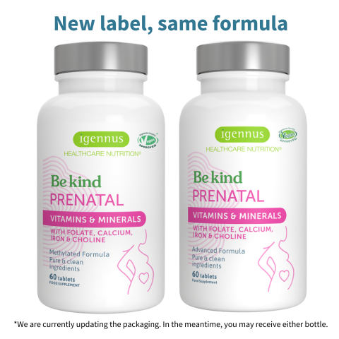 Methylated Pregnancy Multivitamin, with Folic Acid as Methyl-Folate, Choline, Calcium, Gentle Iron, 60 Tablets