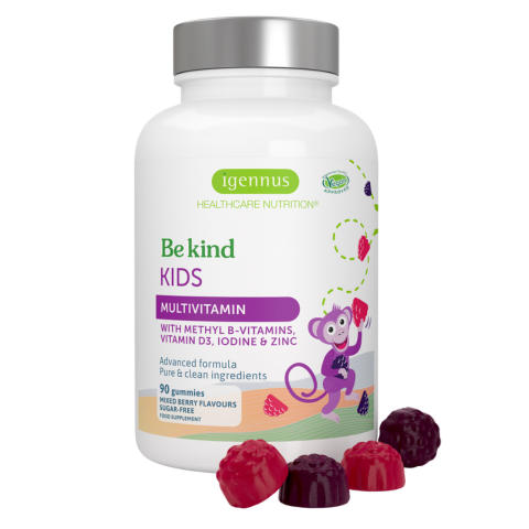 Kids Multivitamin with Methylated B-Vitamins, Iodine & Zinc, Mixed Berry Flavour, Sugar-Free, 90 Gummies