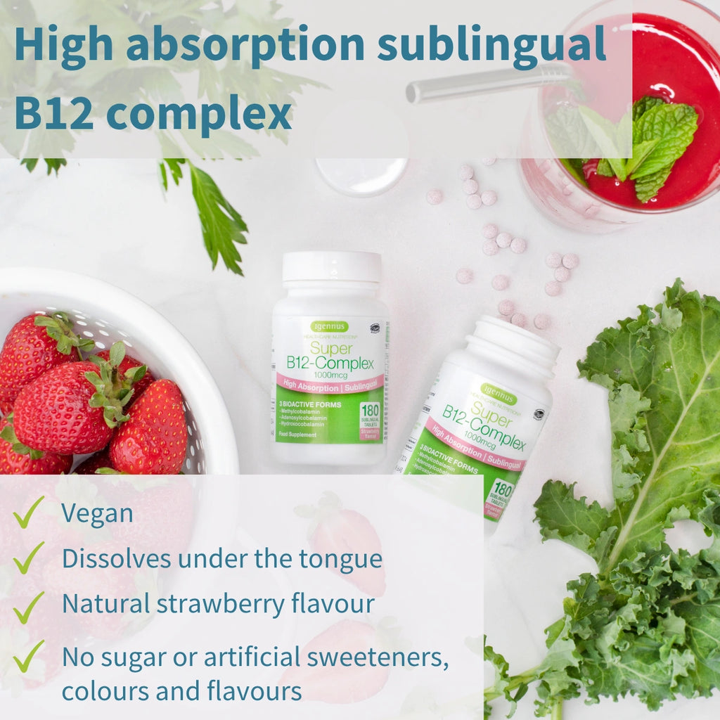 B12 Complex Methylated Vitamin 1000mcg, Sublingual, Clean | Igennus Igennus Healthcare Nutrition B12 Complex Methylated Vitamin 1000mcg, Sublingual, Clean | Igennus Igennus Healthcare Nutrition