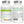 Two white supplement bottles with labels on a white background
