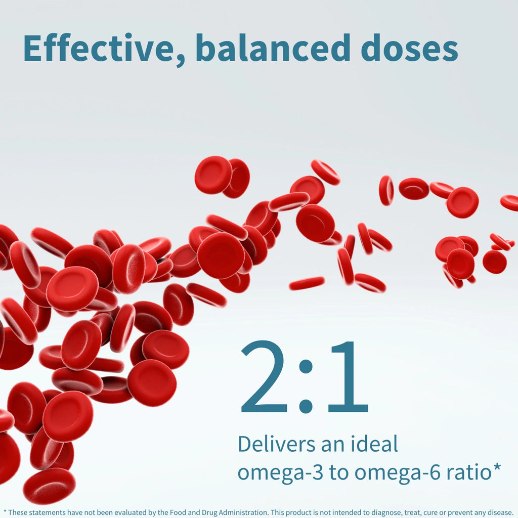 Red blood cells with a 2:1 ratio text on a light blue background