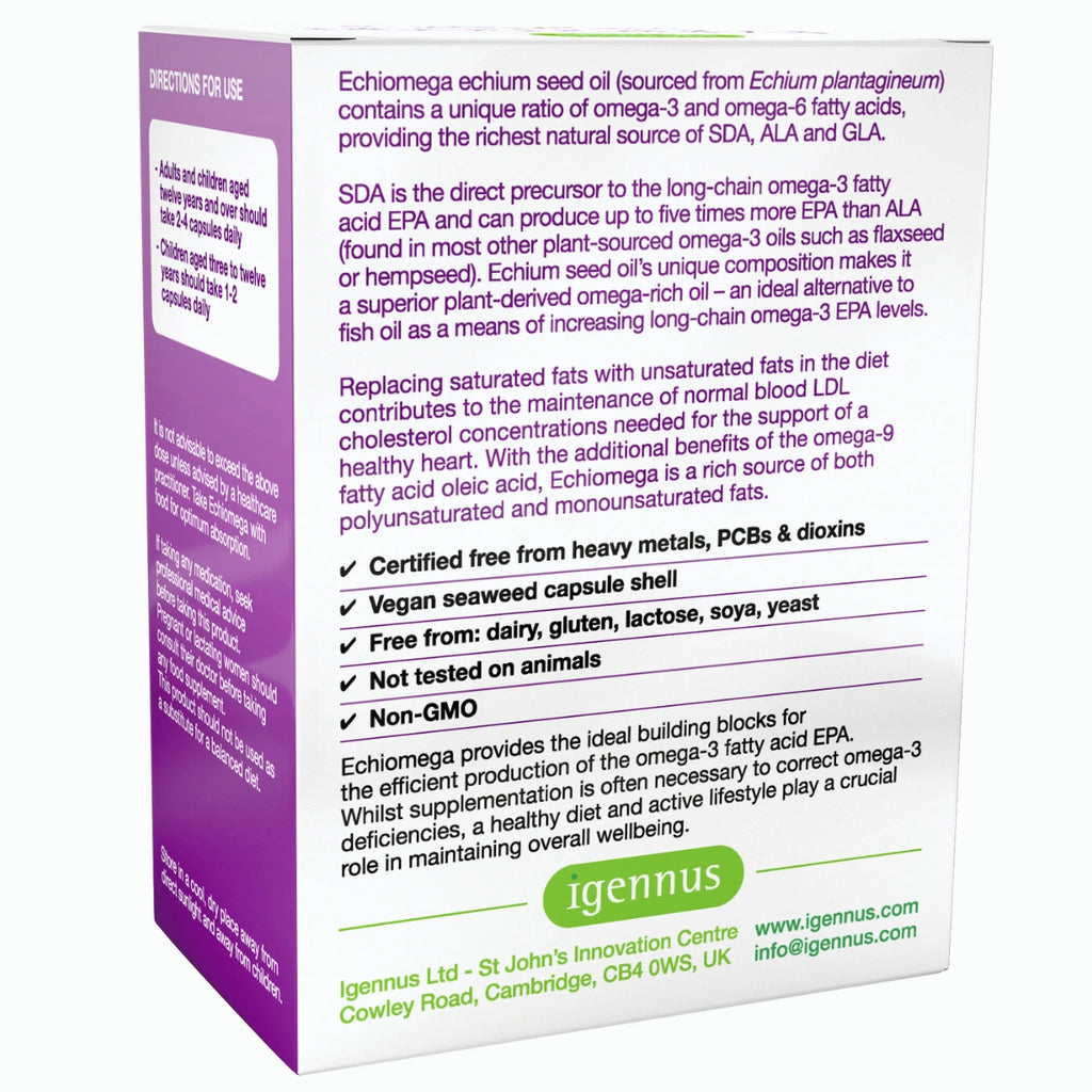 Product packaging with text on a white background