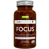 Supplement bottle labeled 'Focus' by igemius on a white background