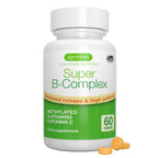 Methylated Super B-Complex, Vitamin B Complex with Vitamin C & Methylfolate, Sustained Release, 60-180 Tablets
