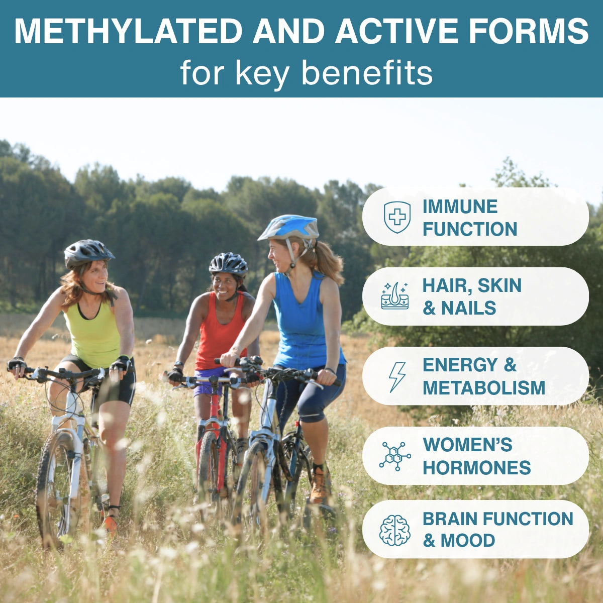 Methylated Multivitamin & Minerals with Iron for Women, with Folate, Vitamin D3 1000iu & Zinc, 60-180 Tablets