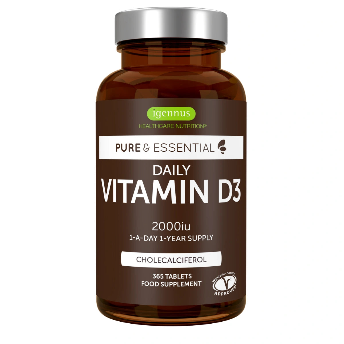 Daily Vitamin D3 2000iu Cholecalciferol, 1-a-day, 365 Tablets