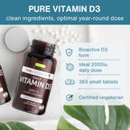 Daily Vitamin D3 2000iu Cholecalciferol, 1-a-day, 365 Tablets
