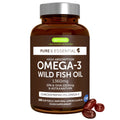 High absorption Omega-3 Wild Fish Oil, 1000mg EPA & DHA rTG Triglyceride and Astaxanthin, 180 Softgels