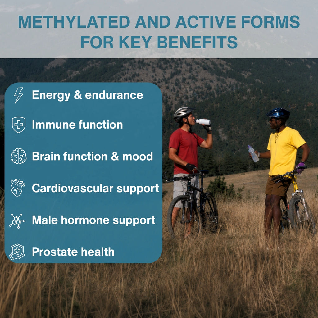 Methylated Multivitamin & Minerals for Men Enhanced with Lycopene, Vitamin D, B6 & B12, Slow Release, 60-180 Tablets