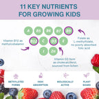 Kids Multivitamin with Methylated B-Vitamins, Iodine & Zinc, Clean & Sugar-Free, for Children aged 4+, 90 Gummies
