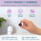 Kids Multivitamin Gummy with Methylated B-Vitamins, Iodine & Zinc, Clean & Sugar-Free, for Children aged 4+, 90 Gummies
