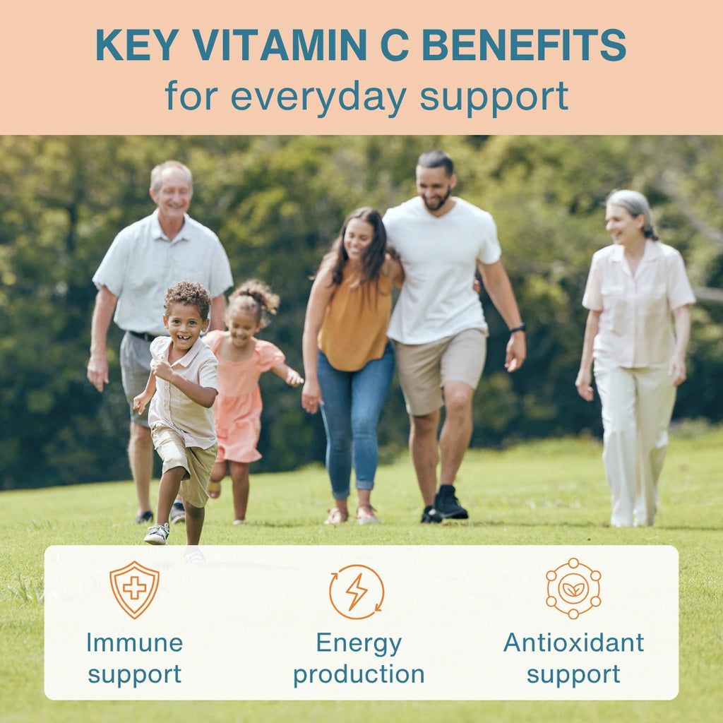 Vitamin C Sugar-Free Chewable 500mg, Kids & Adults, Orange and Lemon Flavours, 120 Tablets