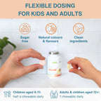 Vitamin C Sugar-Free Chewable 500mg, Kids & Adults, Orange and Lemon Flavours, 120 Tablets