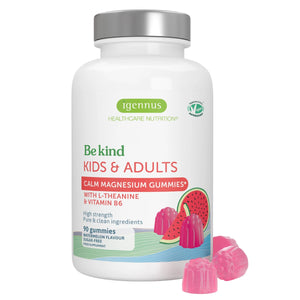 Calm Magnesium Gummies, with L-Theanine & Vitamin B6, for Kids & Adults, 90 Gummies