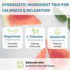 Calm Magnesium Gummies, with L-Theanine & Vitamin B6, for Kids & Adults, 90 Gummies