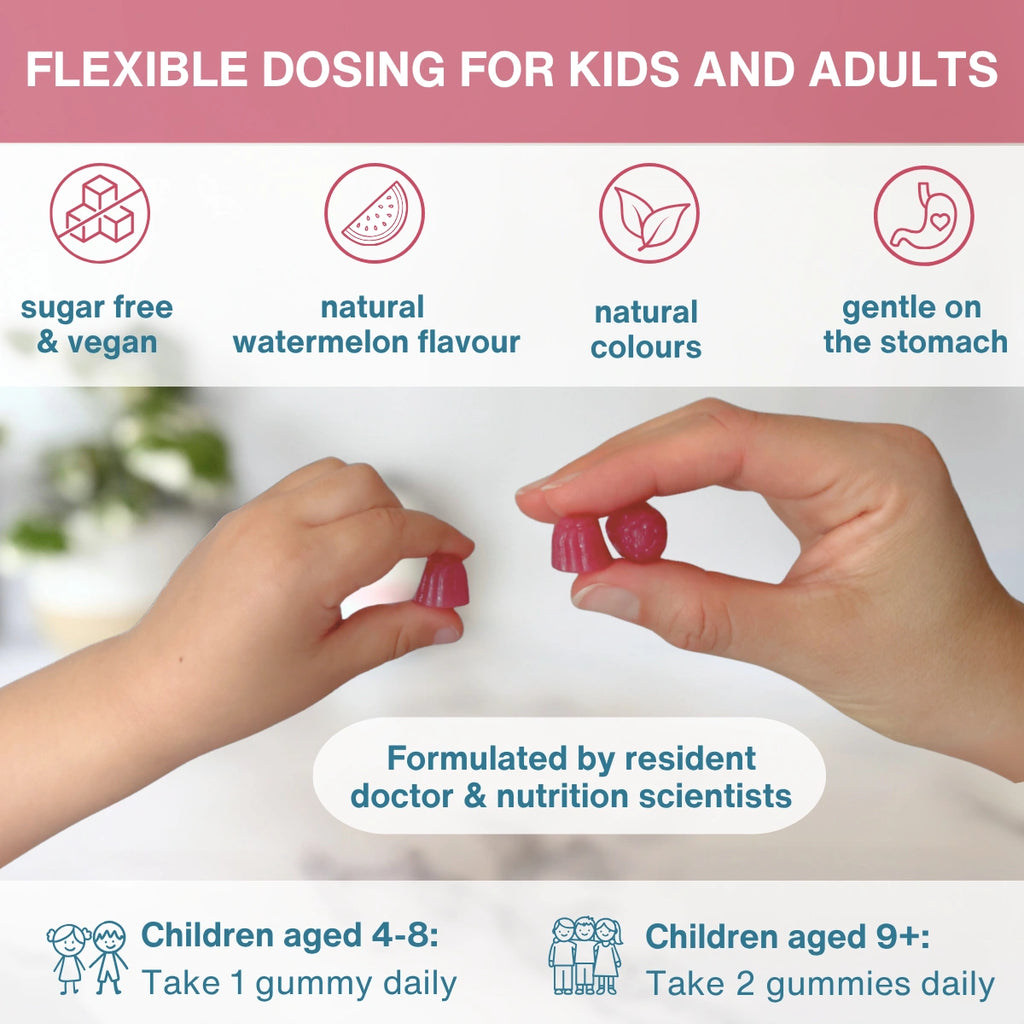 Calm Magnesium Gummies, with L-Theanine & Vitamin B6, for Kids & Adults, 90 Gummies