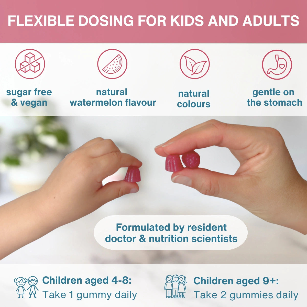 Calm Magnesium Gummies, with L-Theanine & Vitamin B6, for Kids & Adults, 90 Gummies