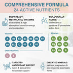 Methylated Multivitamin & Minerals for Women 50+, with Folate, Calcium, Magnesium & Antioxidants, 60 Tablets