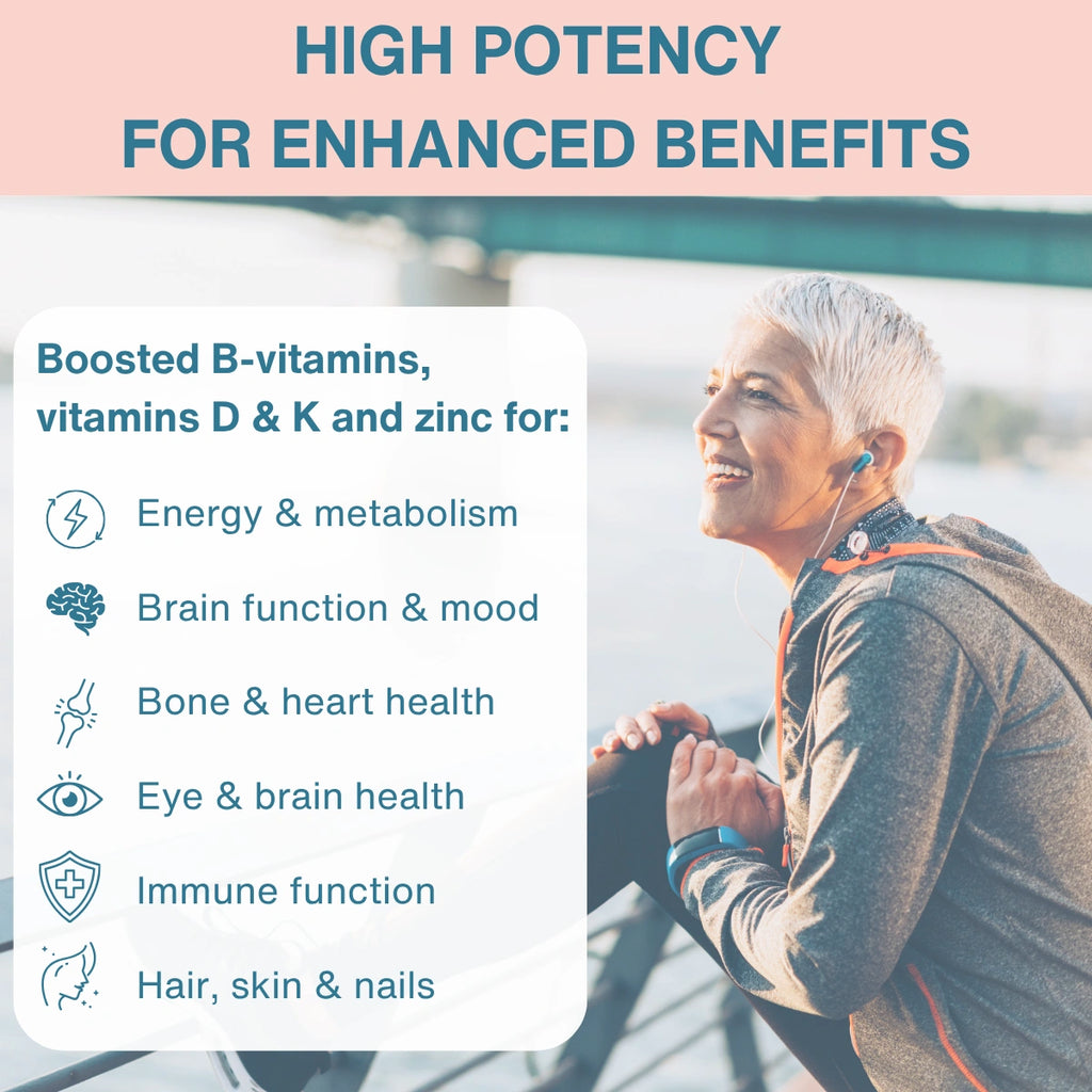 Methylated Multivitamin & Minerals for Women 50+, with Folate, Calcium, Magnesium & Antioxidants, 60 Tablets