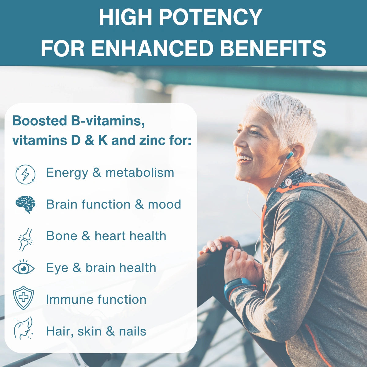Methylated Multivitamin & Minerals for Women 50+, with Folate, Calcium, Magnesium & Antioxidants, 60 Tablets