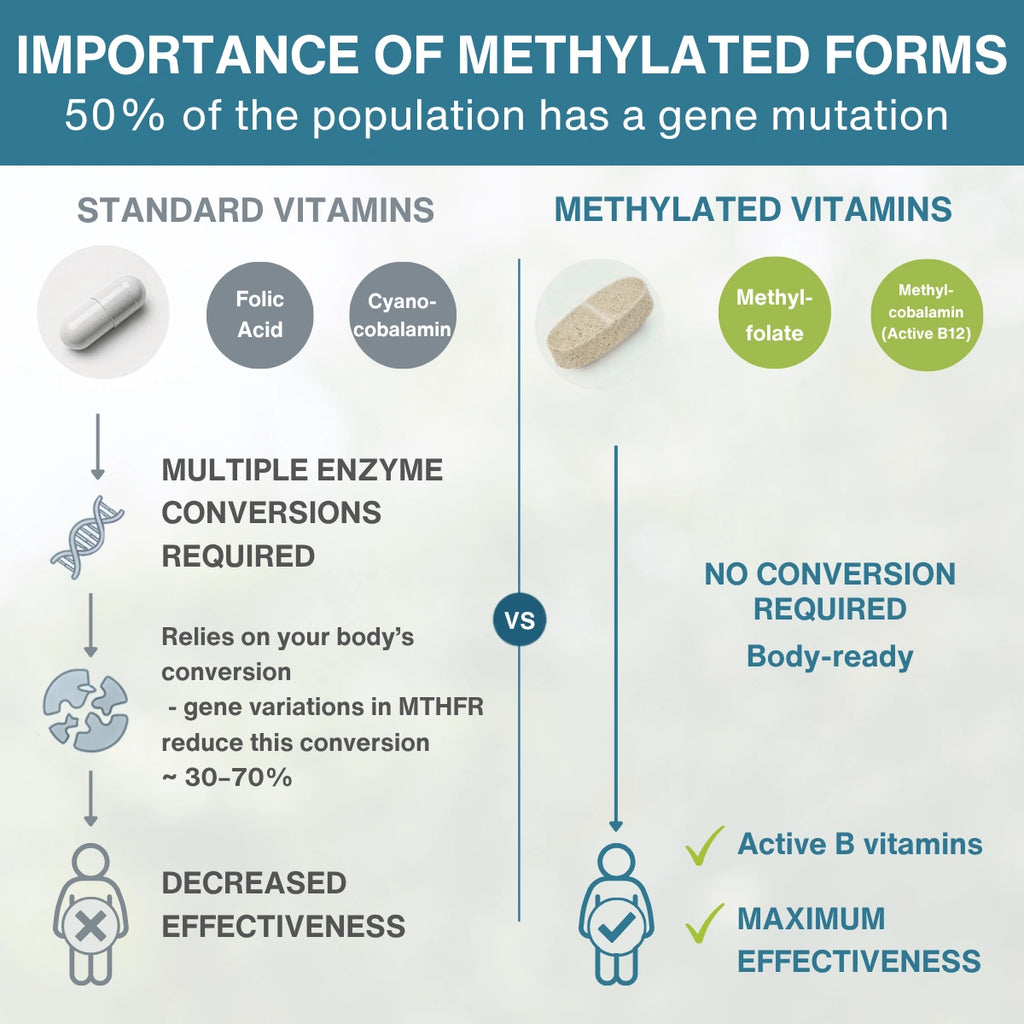 Methylated Multivitamin & Minerals for Women 50+, with Folate, Calcium, Magnesium & Antioxidants, 60 Tablets