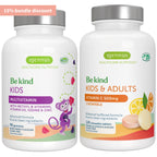 Two bottles of Igennus vitamins for kids and adults on a white background