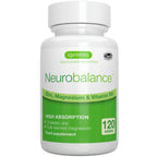 Neurobalance supplement bottle with green label on a white background
