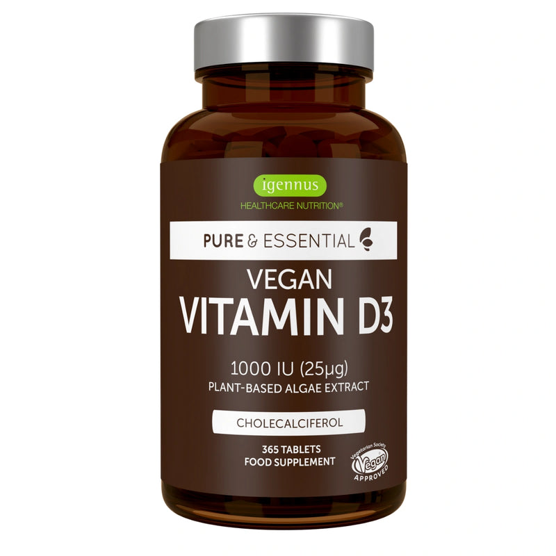 Vegan Vitamin D3 1000iu Cholecalciferol, Algae Extract, 365 Tablets
