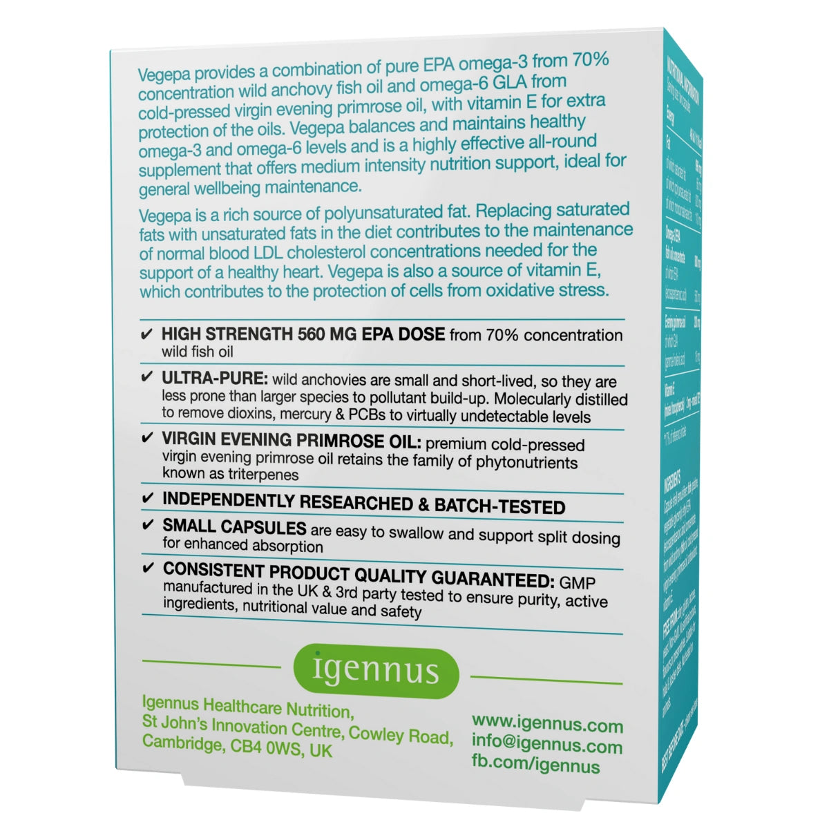 Vitamins or supplements packaging with detailed information on a white background