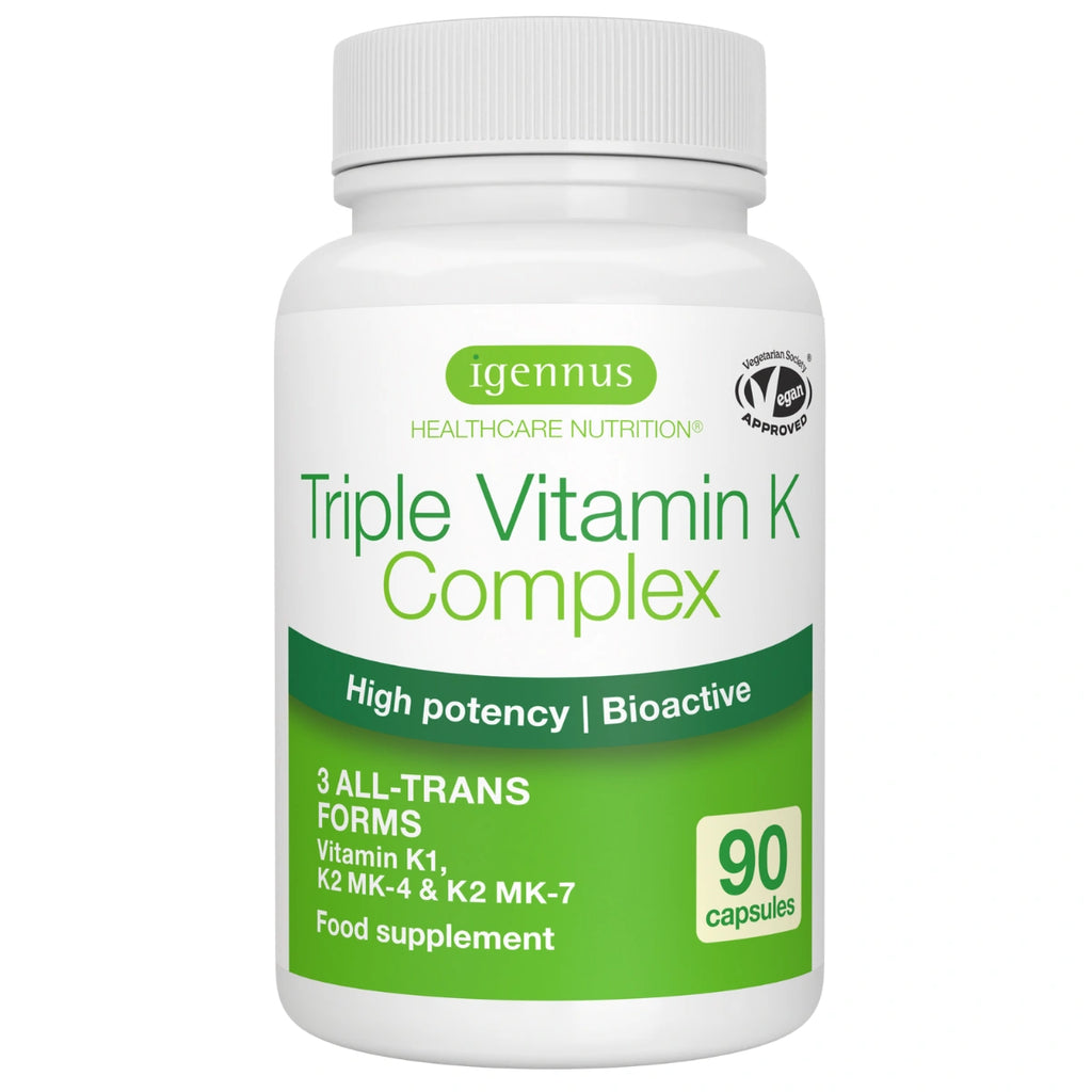 Igennus Triple Vitamin K Complex supplement bottle on a white background