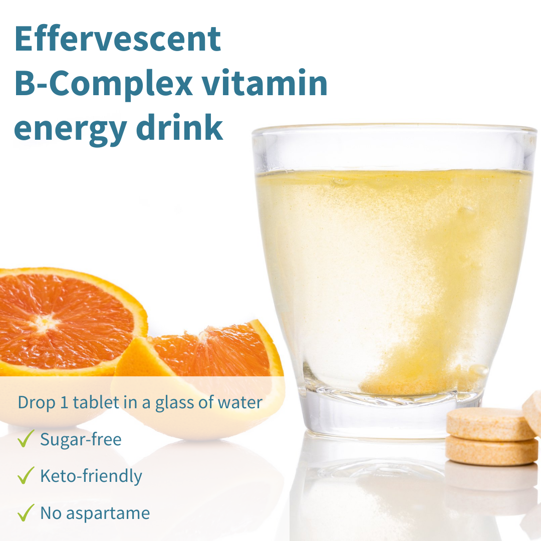 Super B-Complex Effervescent, Orange Flavour, 20 Tablets