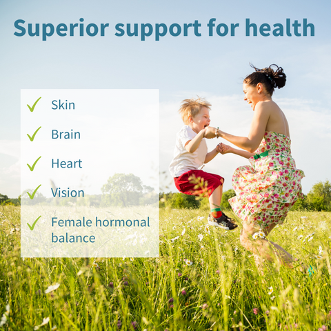 Echiomega Echium Seed Oil 500mg, Vegan Omega-3-6-9, 60 softgels