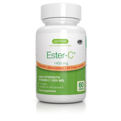 Ester-C®, 1400mg non-acidic Vitamin C 1000mg, 24-hour immune support, vegan, 60 tablets